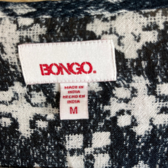 Bongo Semi Sheer Womens Open Front Duster Medium Geometric Print Kimono Cardigan - Picture 3 of 6